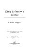 [Allan Quatermain 01] • King Solomon's Mines (Barnes & Noble Classics Series)